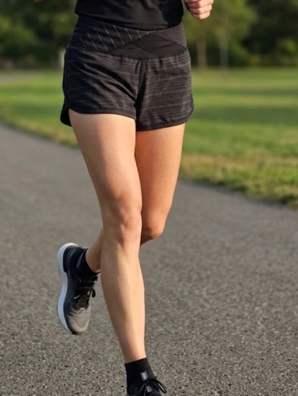 lululemon athletica Black Striped Athletic Shorts